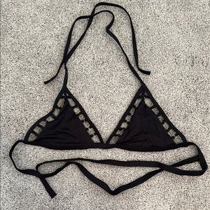 Victoria secret swim top with gold rings new with out tags